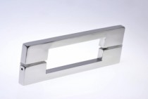 Puxador Duplo Para Porta Vidro/Madeira/Metal - Munique INOX 60cm - Casa das Fechaduras