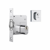 Fechadura Stam 1005 Pivotante Roseta Quadrada Externa Cromada - Casa das Fechaduras