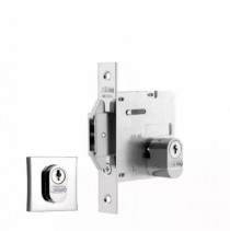 Fechadura Stam 1006 Porta Correr Roseta Quadrada Externa Cromado - Casa das Fechaduras