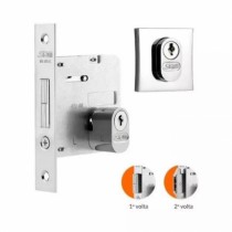 Fechadura Stam 1006 Porta Correr Roseta Quadrada Externa Cromado - Casa das Fechaduras