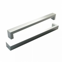 Puxador Duplo Reto Para Porta  Vidro/Madeira/Metal- 40/20 INOX 80cm - Casa das Fechaduras